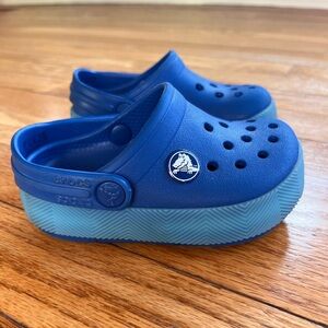 CROCS Kids Two-Tone Blue Light Up
